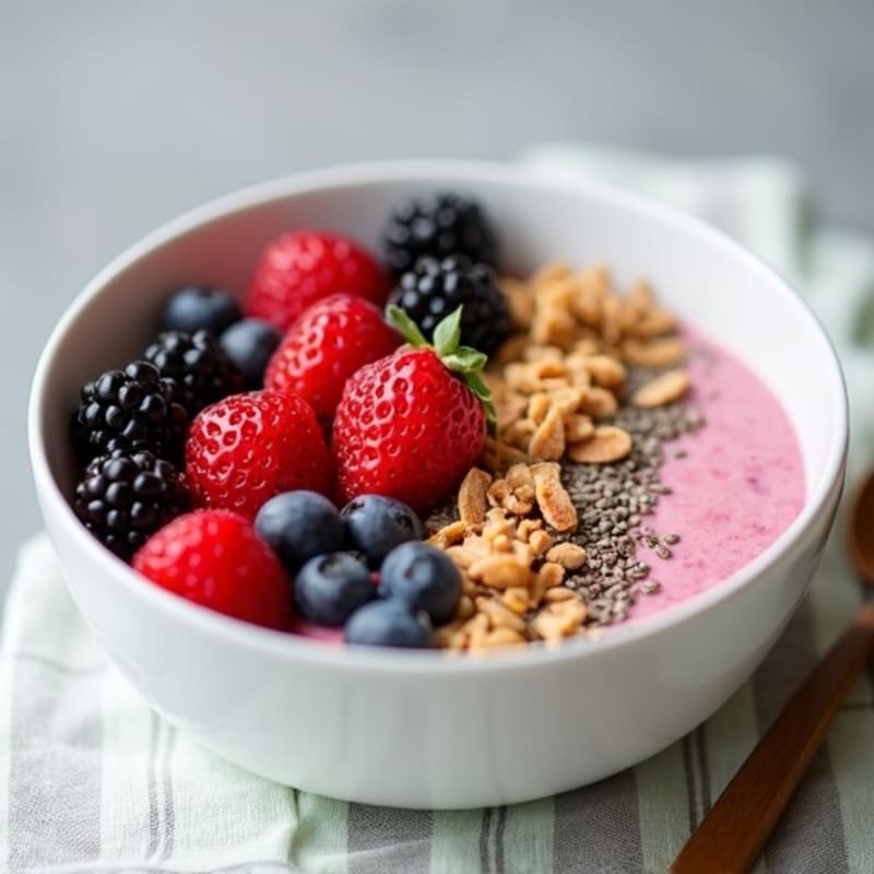 Creamy Greek Yogurt Protein Bowl with Mixed Berries