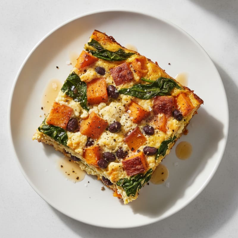 Sweet Potato Black Bean Egg Bake