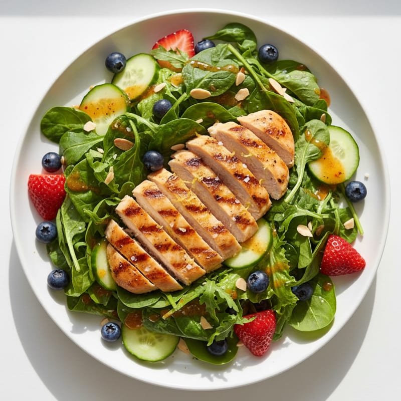 Zesty Grilled Chicken and Berry Salad