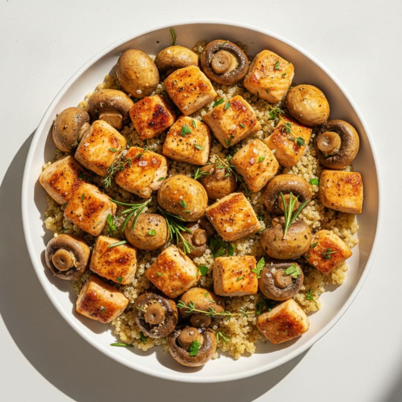 Garlic Butter Roasted Mushrooms with Herbs