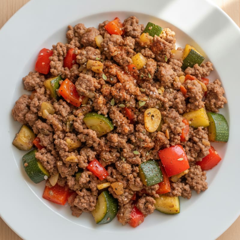 Savory Ground Beef and Vegetable Skillet