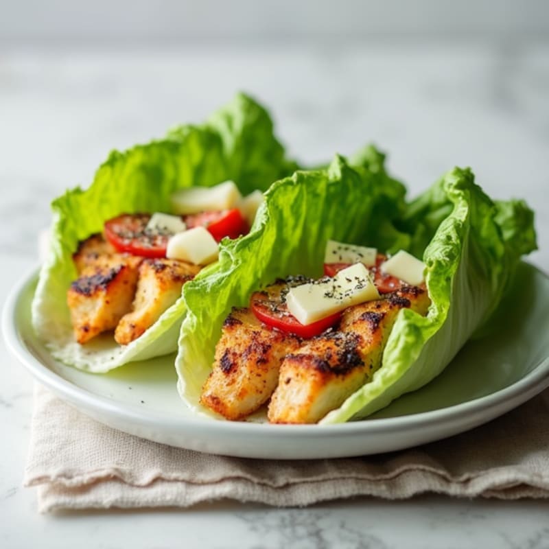 Crispy Grilled Chicken Caesar Lettuce Wrap