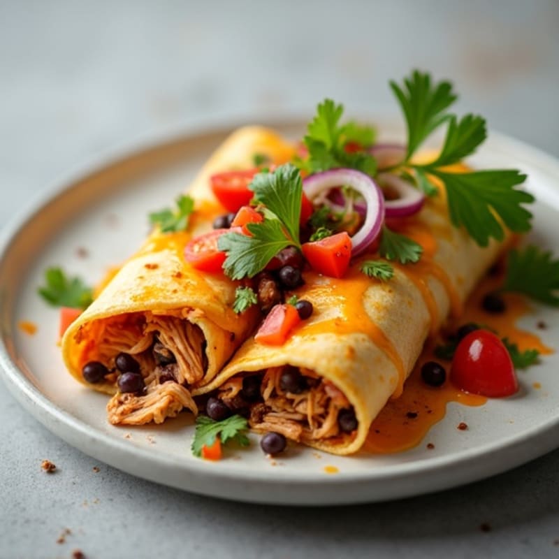 Chicken and Black Bean Enchiladas with Fresh Salsa