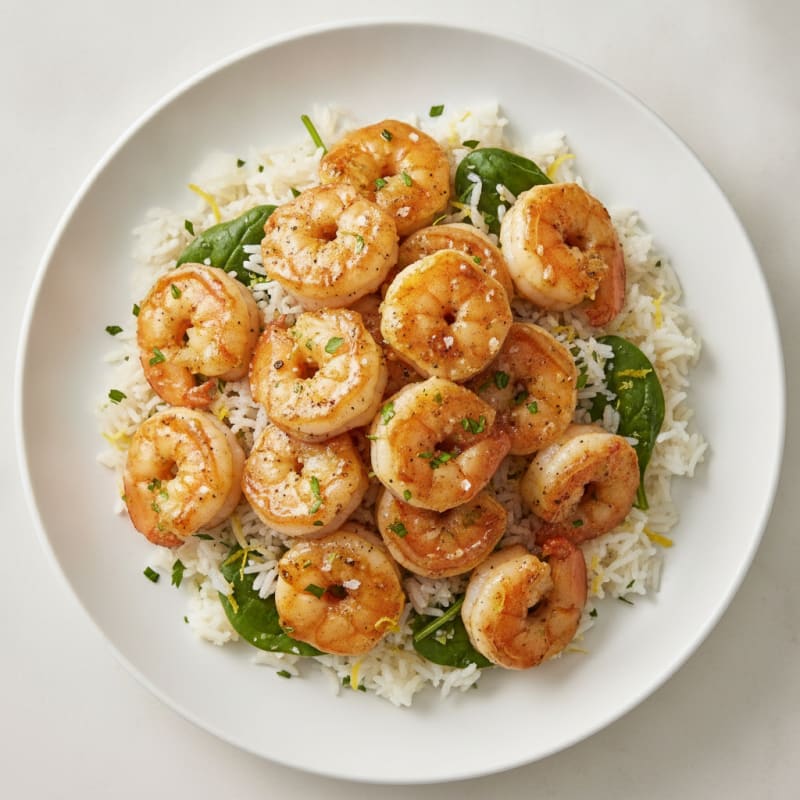 Garlic Butter Shrimp with Lemon Rice
