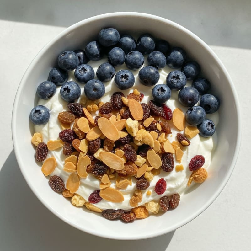 Protein Almond Trail Mix Yogurt Parfait