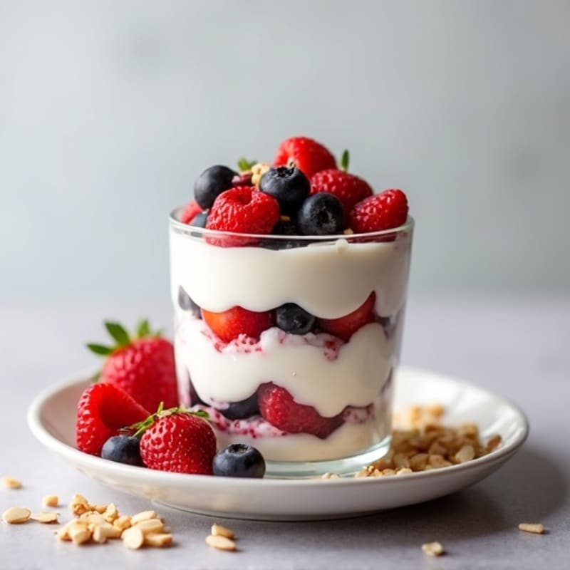 Silky Greek Yogurt Protein Parfait with Berries