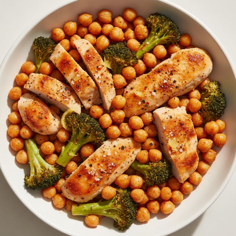 Crispy Chickpea and Roasted Vegetable Bowl
