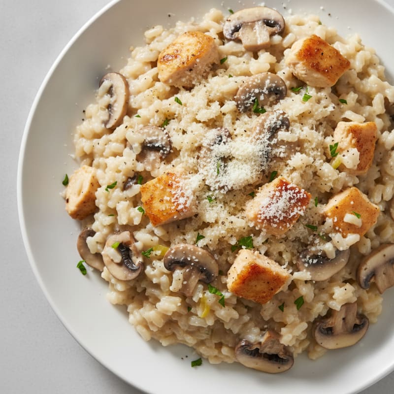 Creamy Parmesan Mushroom Risotto