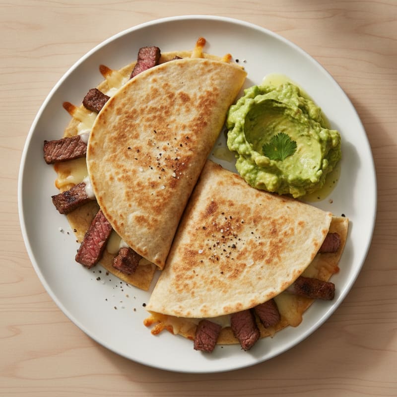 Carne Asada Quesadillas with Guacamole