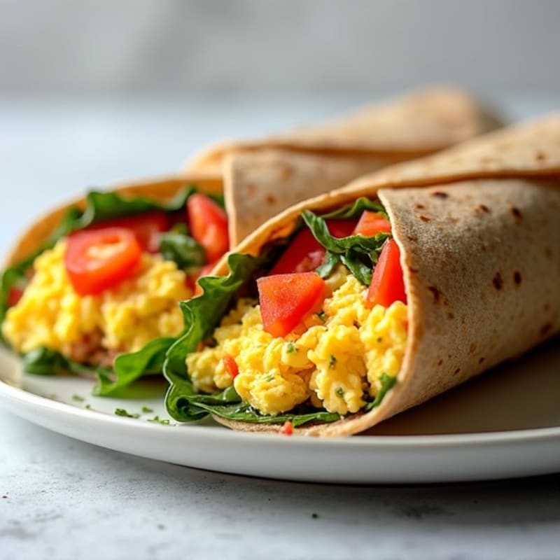 Lean Turkey and Scrambled Egg Breakfast Burrito