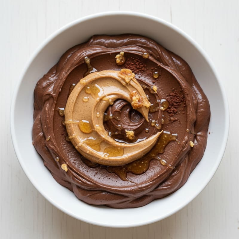 Silky Chocolate Protein Pudding with Almond Butter