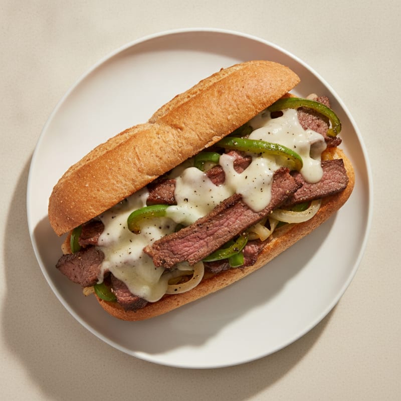 Classic Philly Cheesesteak Sandwich