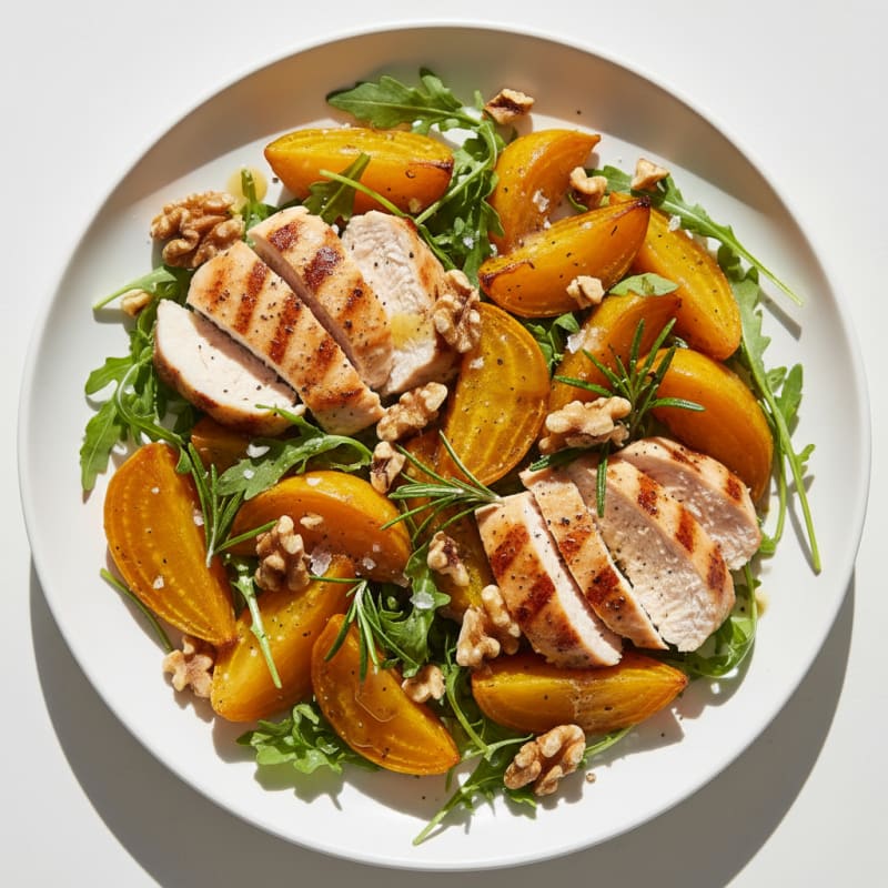 Golden Roasted Beets with Herbs