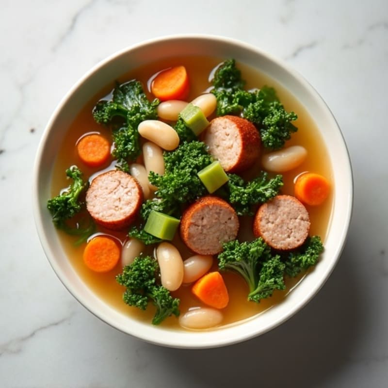 Hearty White Bean Turkey Sausage Kale Soup