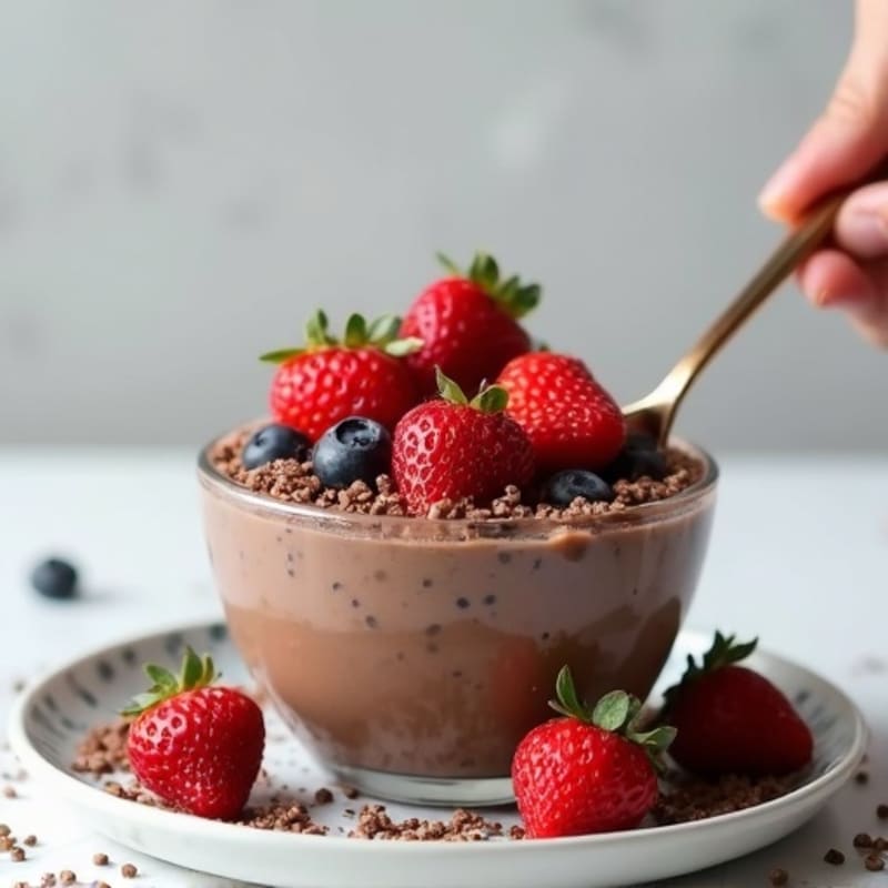 Rich Dark Chocolate Protein Chia Pudding