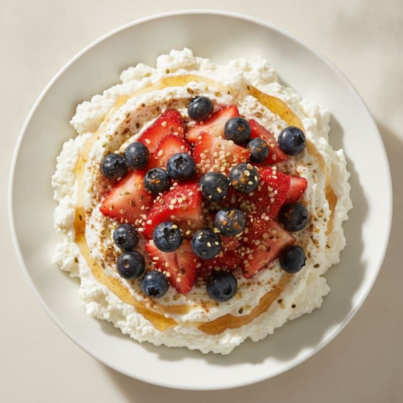 Whipped Cottage Cheese with Berries