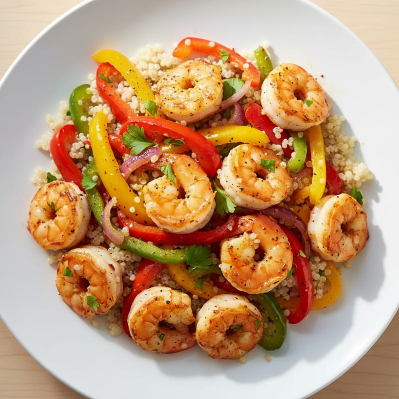 Zesty Pan-Seared Shrimp with Bell Peppers