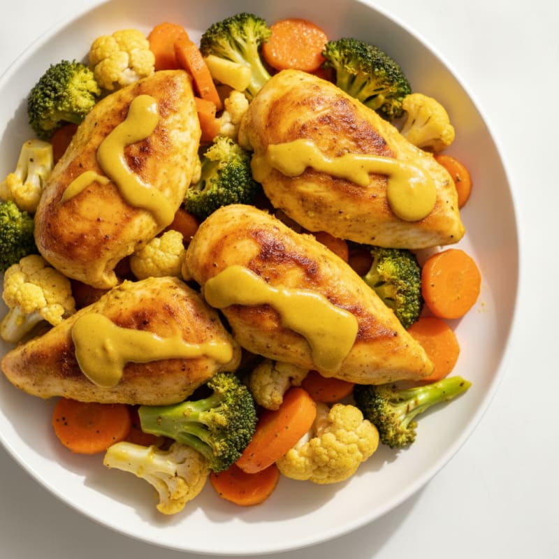 Turmeric-Spiced Chicken with Roasted Vegetables