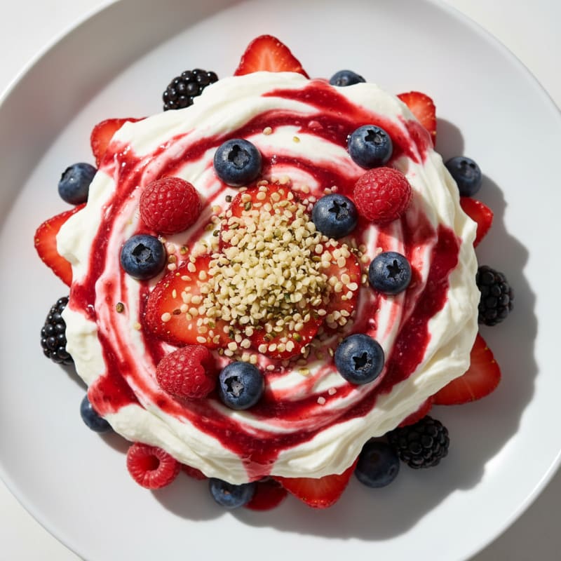 Silky Protein Yogurt Parfait with Berries