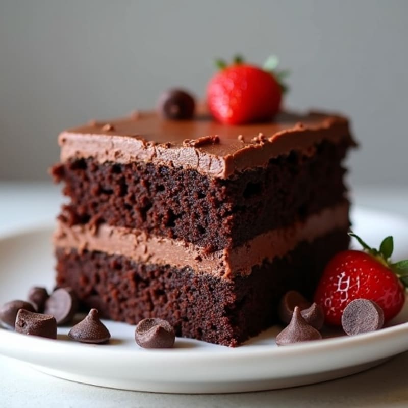 Protein-Packed Triple Chocolate Fudge Cake