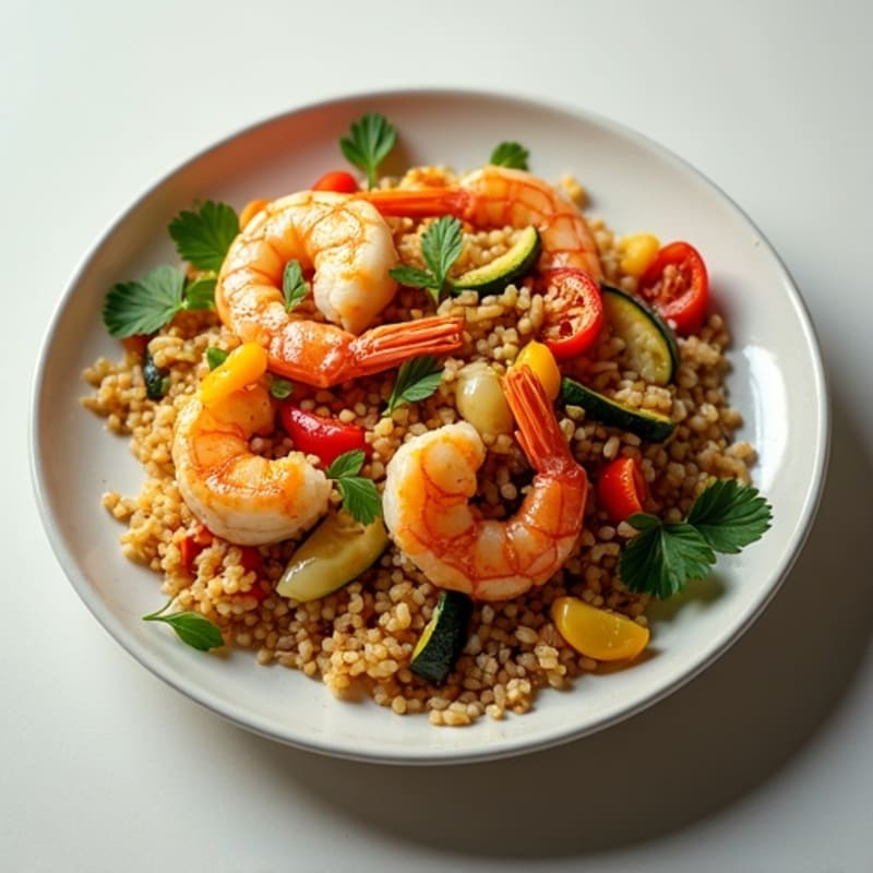 Crispy Saffron Seafood and Vegetable Rice