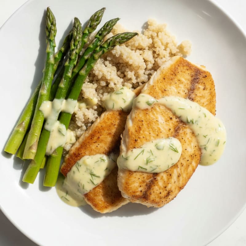 Pan-Seared Tilapia with Lemon-Dill Sauce