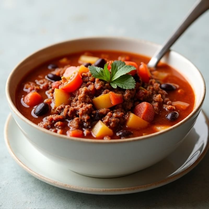 Healthy Beef and Bean Homestyle Chili