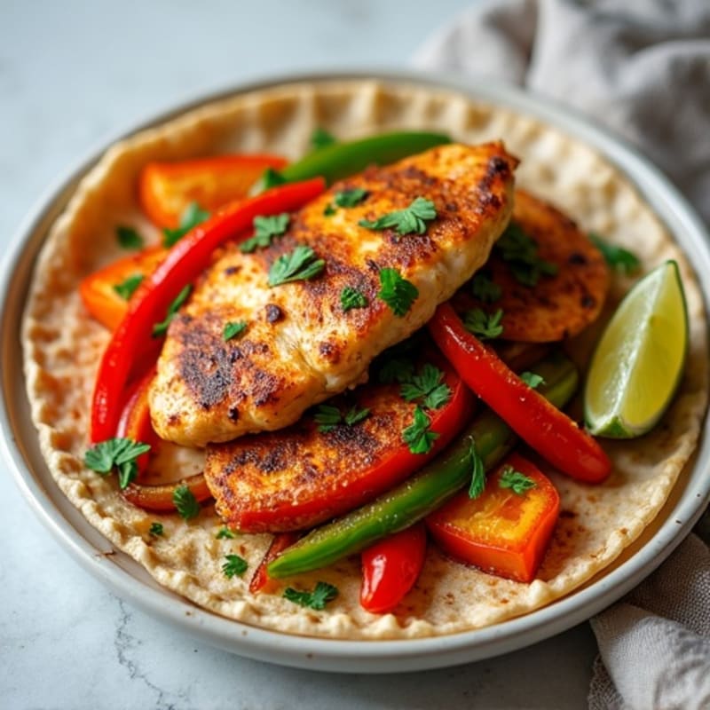 Sheet Pan Roasted Chicken and Crispy Bell Pepper Fajitas