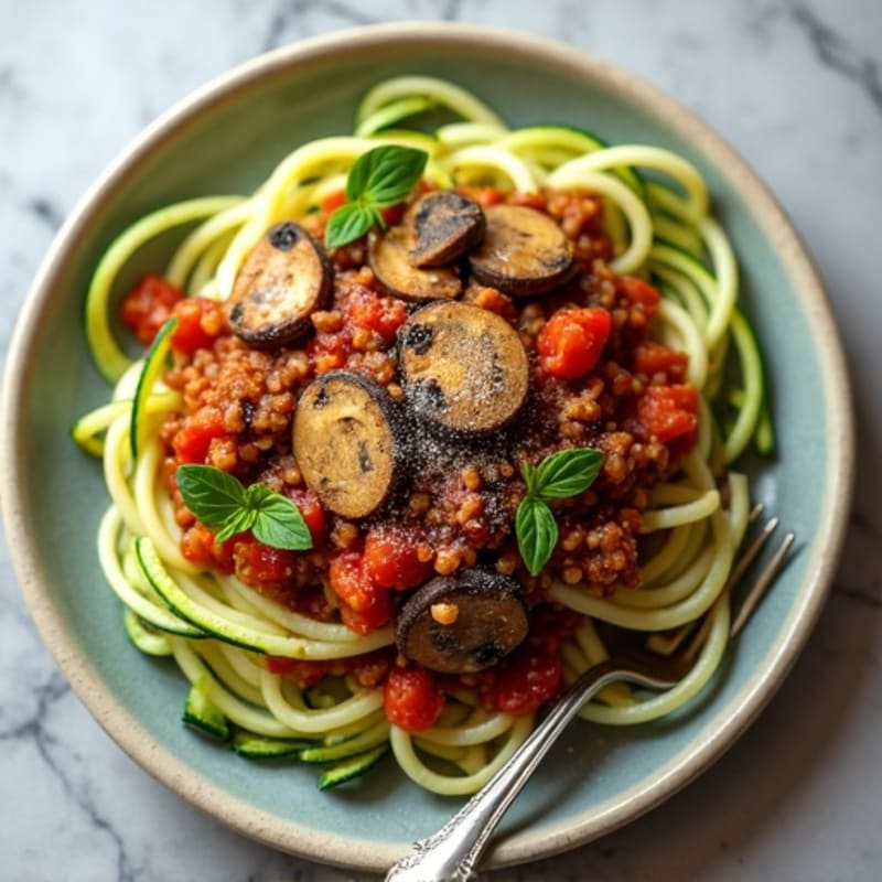 Hearty Mushroom Ragu with Zucchini Noodles