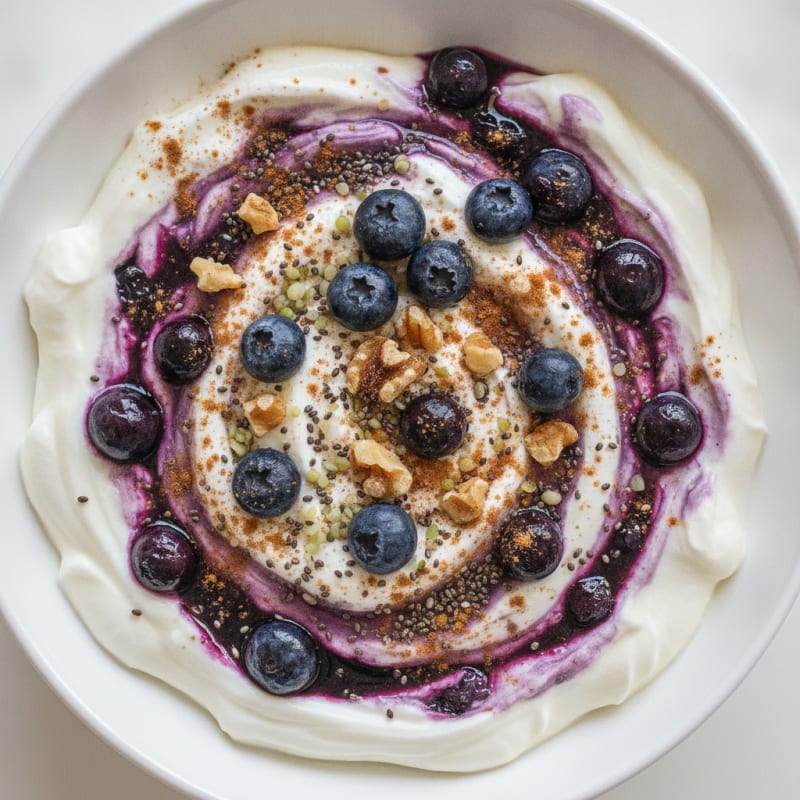 Blueberry Swirl Yogurt Parfait