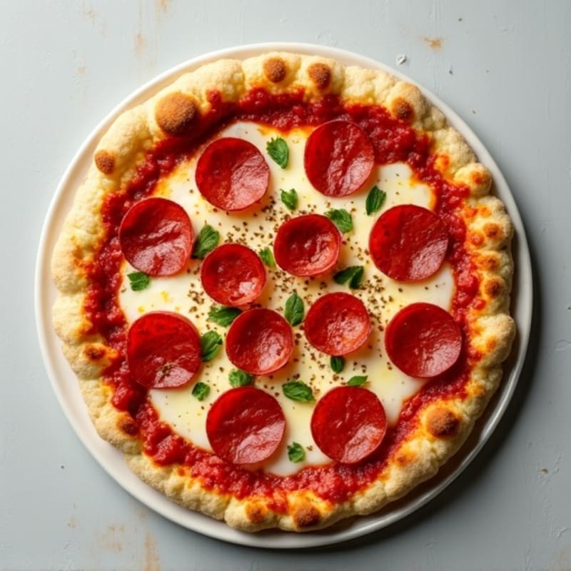 Cauliflower Crust Pizza with Turkey Pepperoni