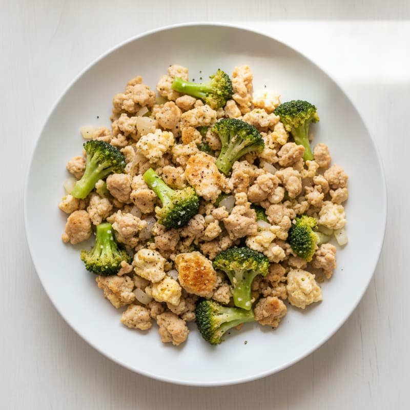 Savory Turkey and Broccoli Scramble