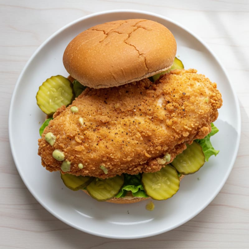 Buttermilk Fried Chicken Sandwich with Pickles