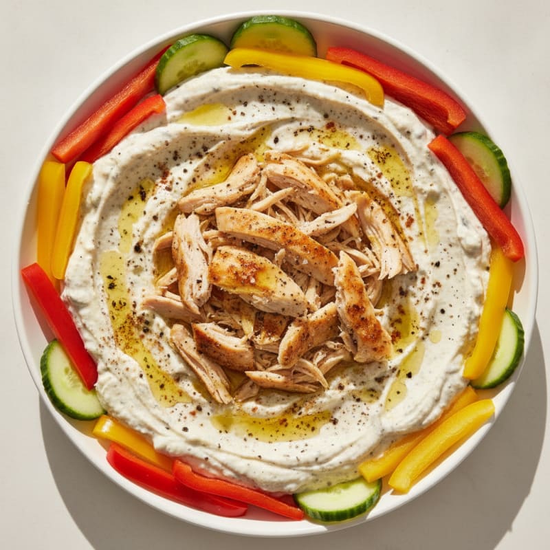 Zesty Black Bean and Chicken Yogurt Dip