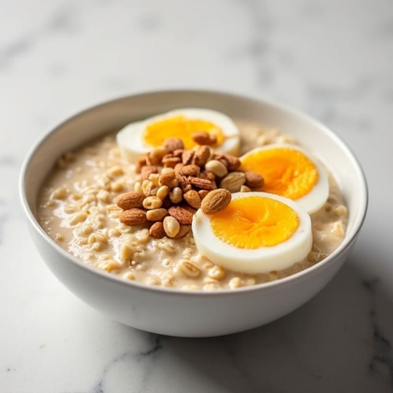 Creamy Protein Porridge with Homemade Nut Butter
