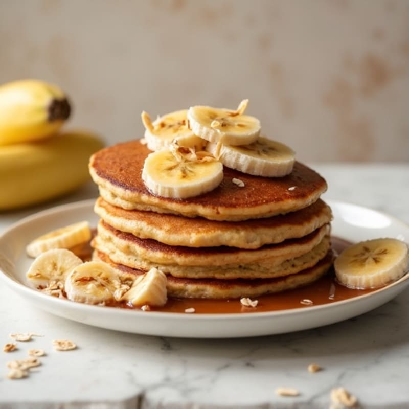 Protein-Packed Caramelized Banana Oat Pancakes