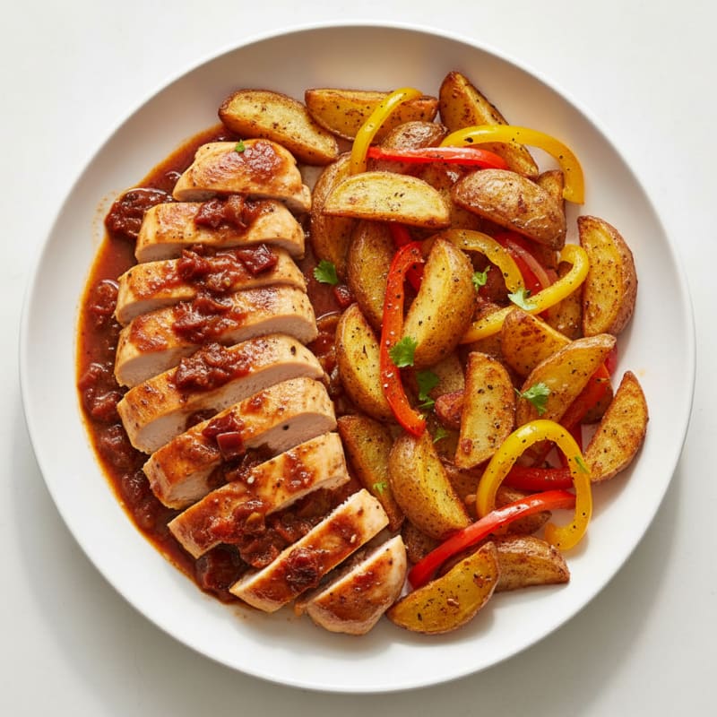 Spicy Chipotle Chicken and Crispy Roasted Potatoes
