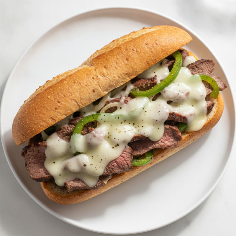 Classic Philly Cheesesteak Sandwich