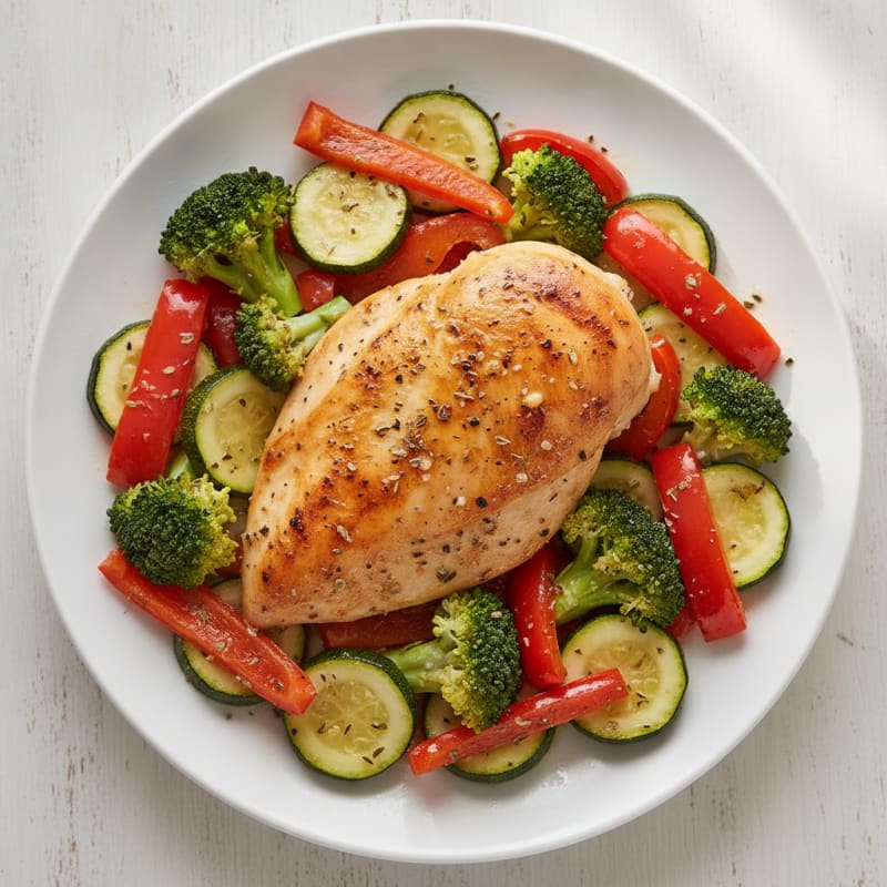 Lemon Herb Roasted Chicken and Veggies
