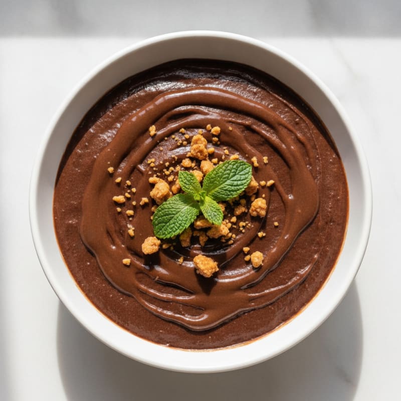 Chocolate Protein Mousse with Silken Tofu and Almond Butter