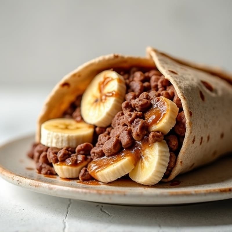 Soft Banana Chocolate Hazelnut Protein Wraps