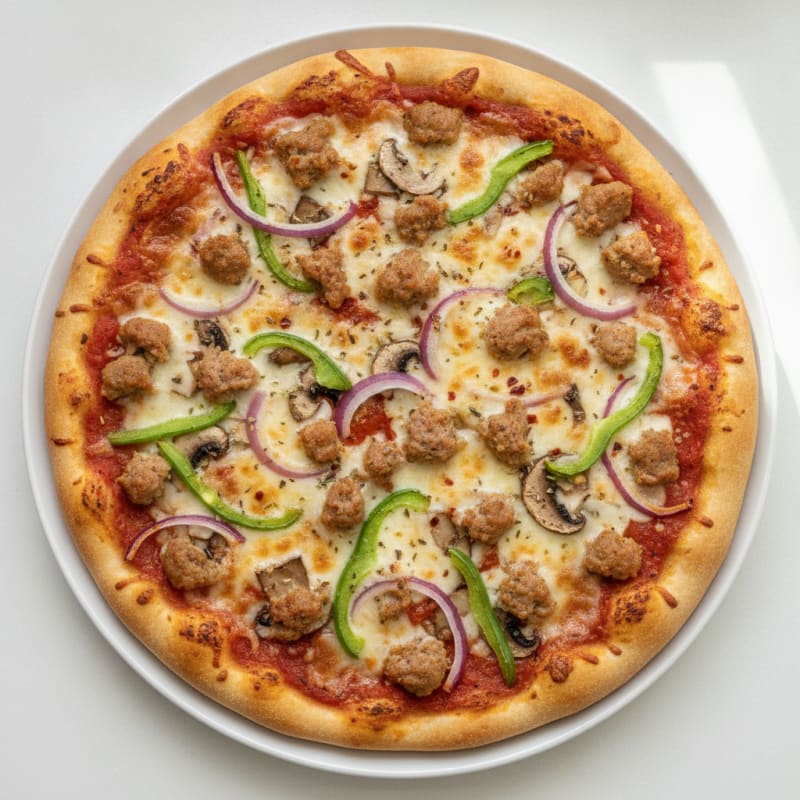 Chicken Sausage Supreme Pizza
