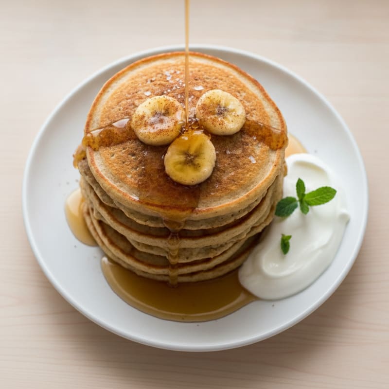 High-Protein Banana Oat Pancakes