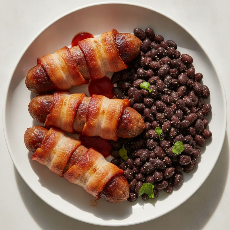 Clean Eating Bacon-Wrapped Hot Dogs