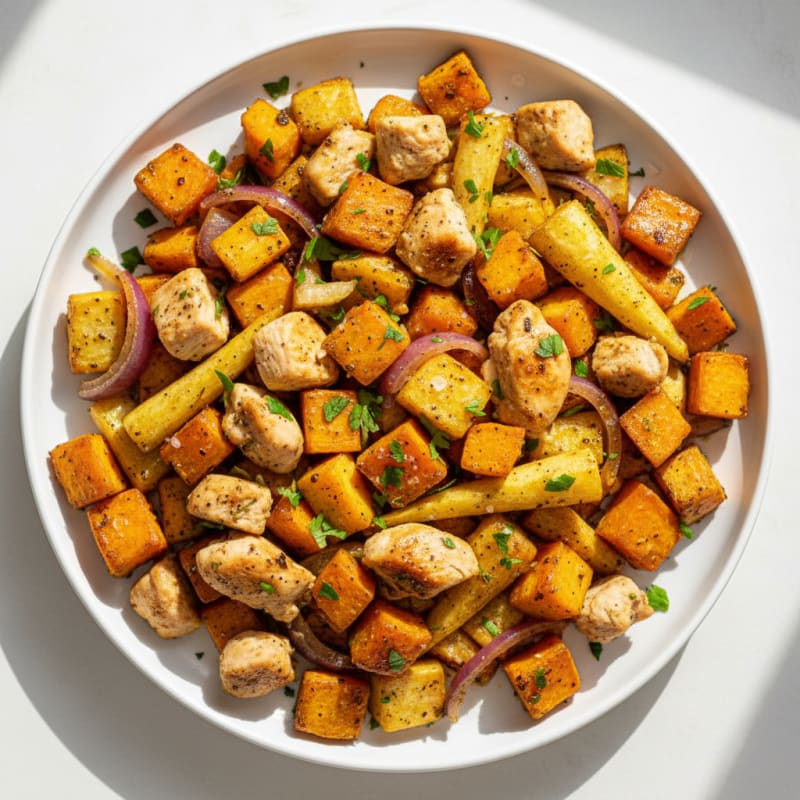 Golden Roasted Root Vegetable Hash