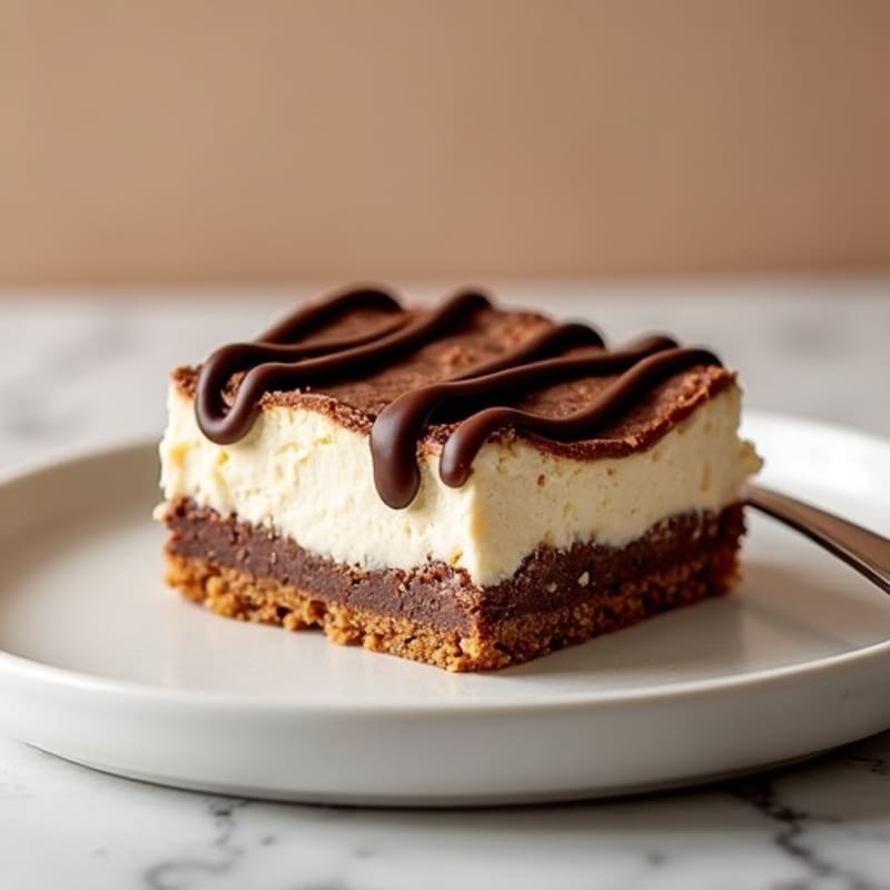 Lightened-Up Dark Chocolate Greek Yogurt Cheesecake Bars