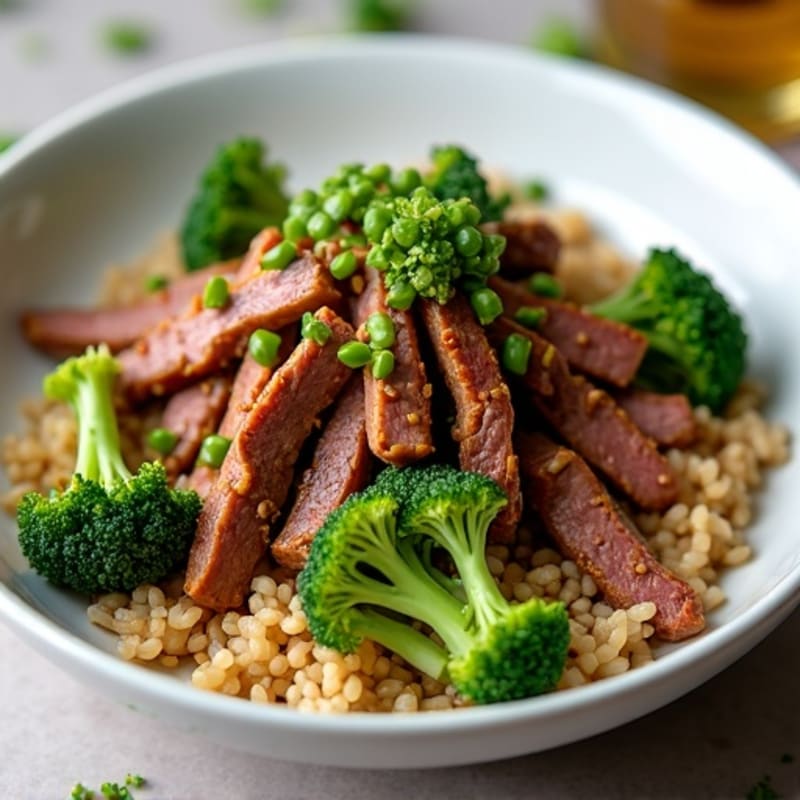 Ginger-Garlic Beef and Broccoli Rice Bowl