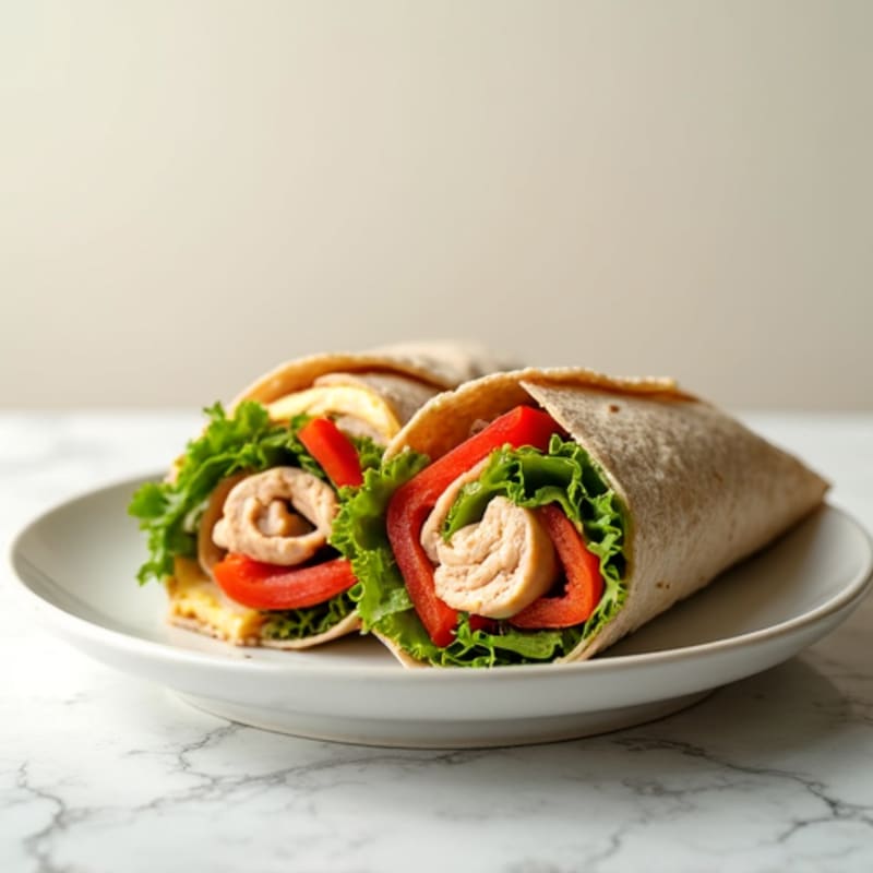 Turkey and Hummus Veggie Wraps