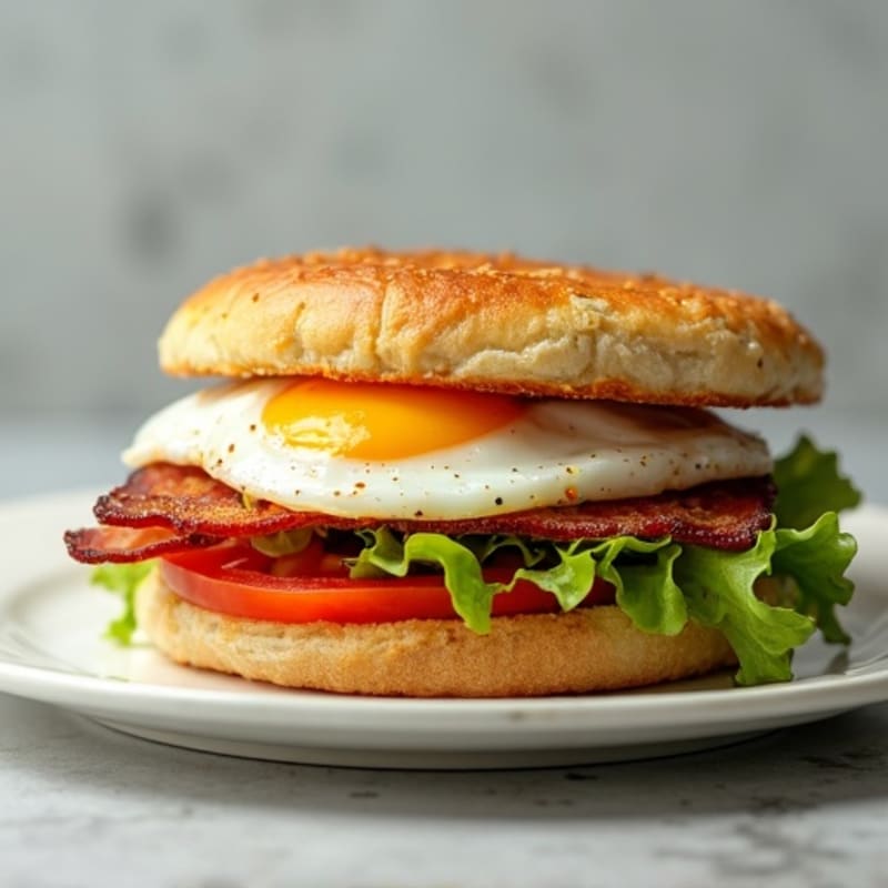 Crispy Turkey Bacon Lettuce Stack with Herb Mayo