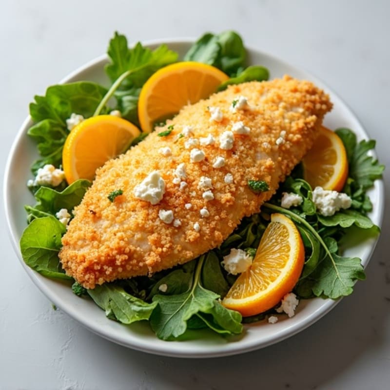 Crispy Chicken Salad with Mixed Greens and Citrus Vinaigrette